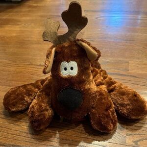 Hallmark Expressions vintage Rodney Reindeer 12 in Bean Plush Antlers Christmas